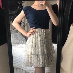 NORDSTROM Navy Blue Geometric Dress